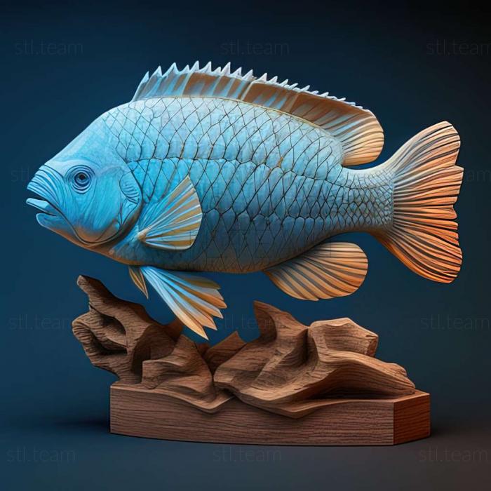 3D model Yulidochromis fish (STL)